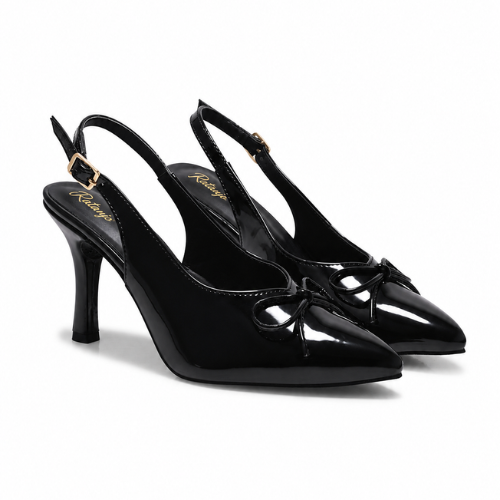 Bow Slingback Stiletto Heels Pointed Toe
