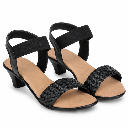 ethnic style heel sandal